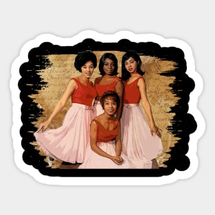 Doo-Wop Elegance Chantel Band Tees, A Time-Tested Tribute to the Queens of Musical Harmony Sticker